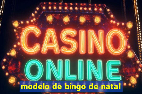 modelo de bingo de natal